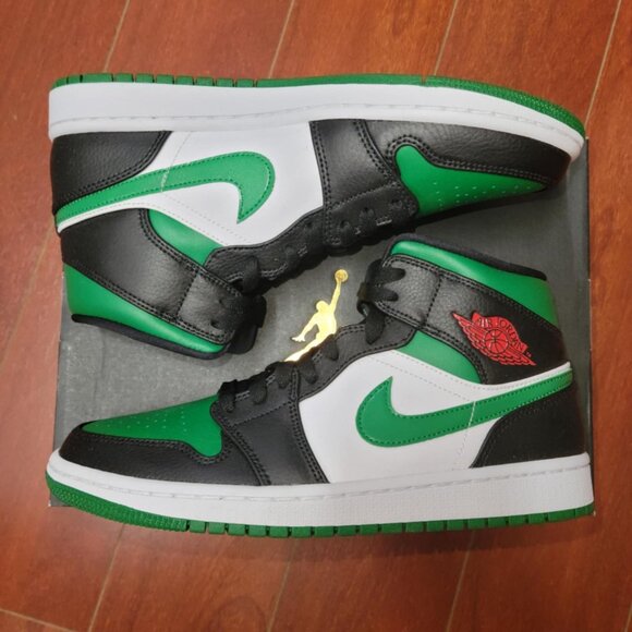 Jordan 1 Mid - Green Toe - Picture 1 of 7